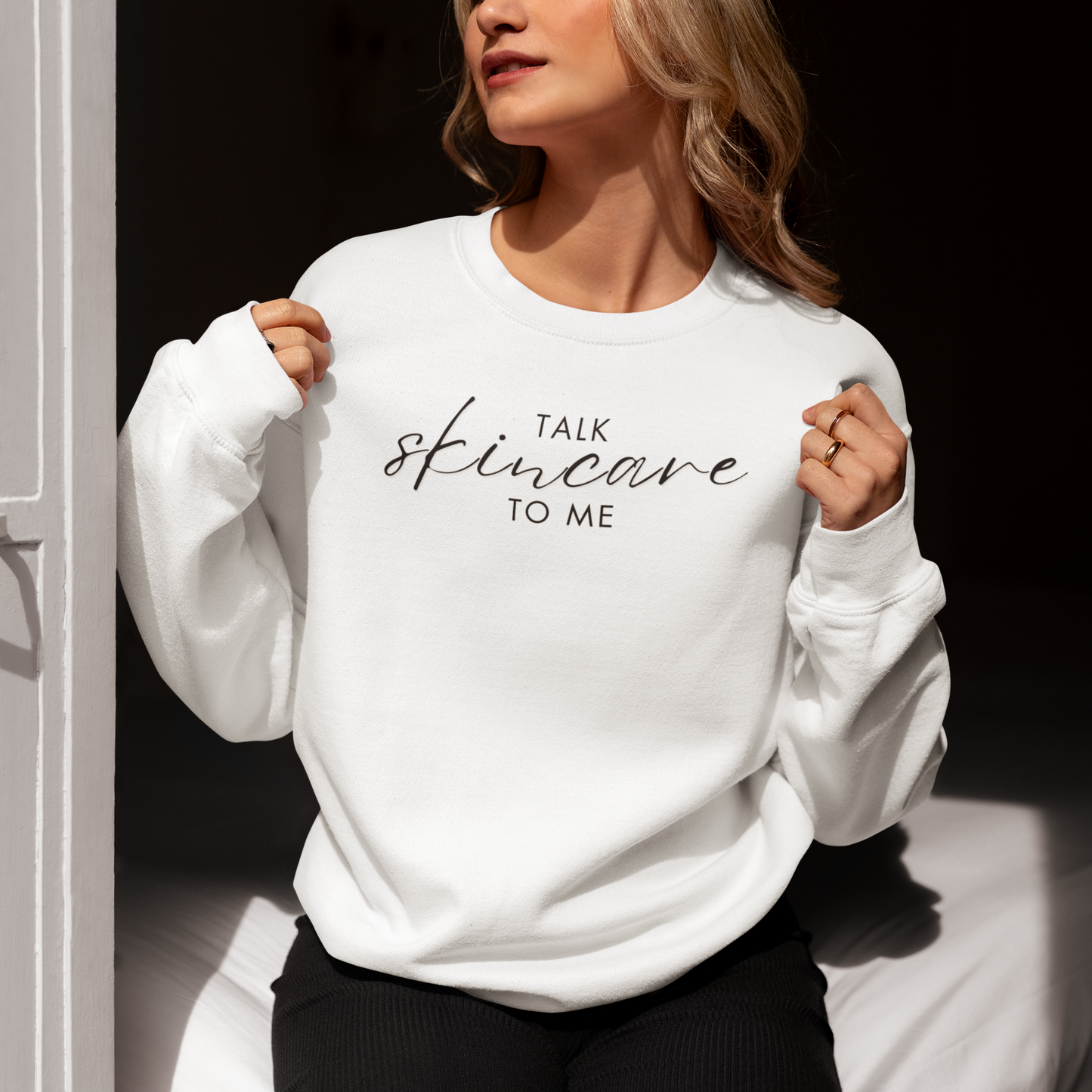 Talk Skincare To Me Crewneck